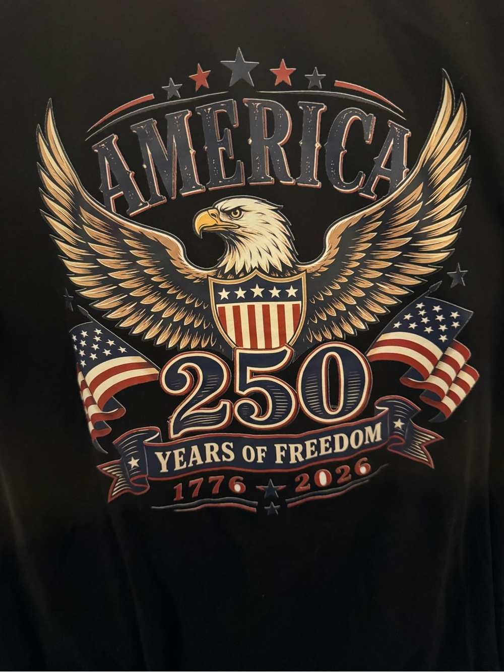 George Black Patriotic Eagle "America 250" Graphic Tee